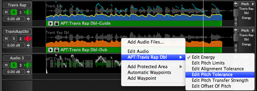 APT - Time Varying settings